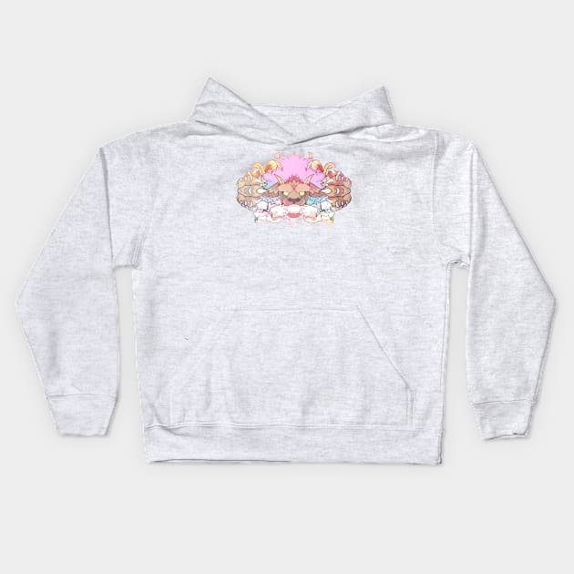 FooDog Banner Kids Hoodie by paperfoxes